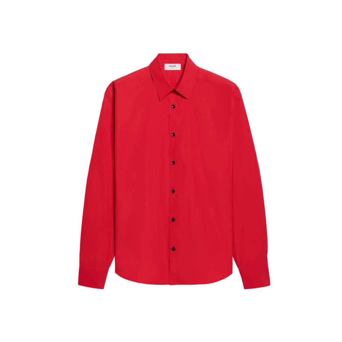 Loose Shirt Cotton Poplin Rouge VIF-Celine