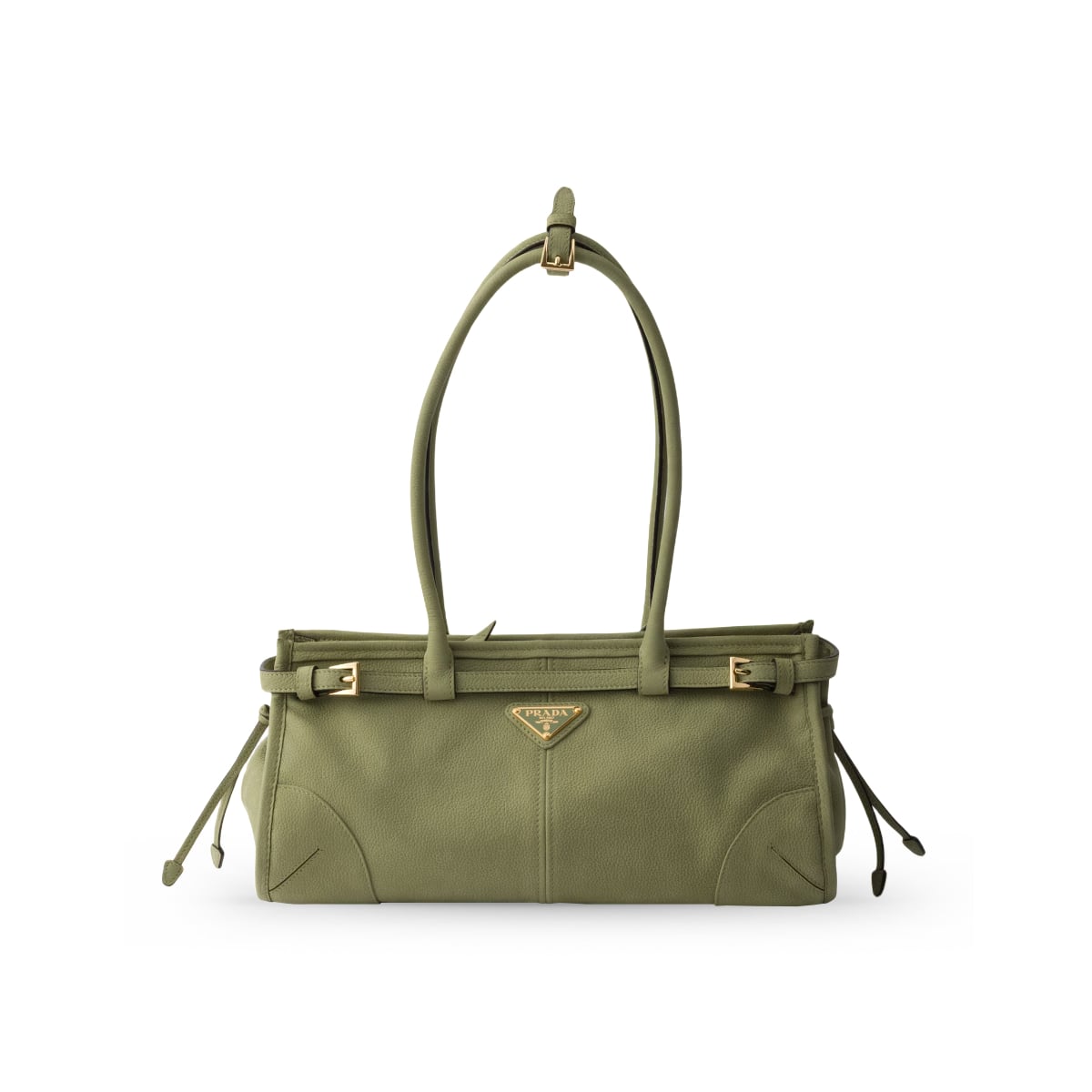 Bonnie Medium Handbag Nubuck Leather Agave-Prada