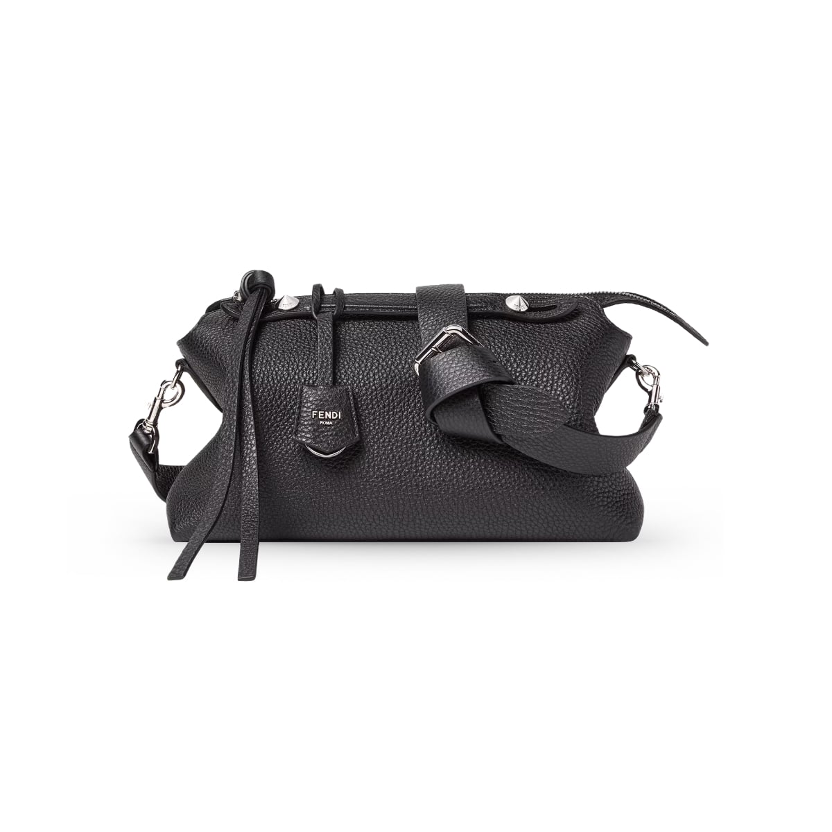 By The Way Soft Medium Ebony Cuoio Romano Leather Black-Fendi