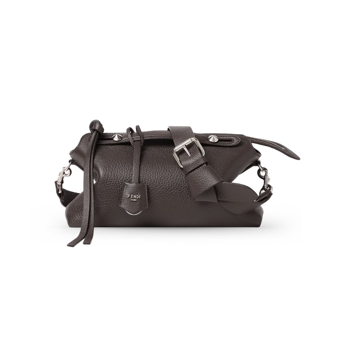 By The Way Soft Medium Ebony Cuoio Romano Leather Brown-Fendi