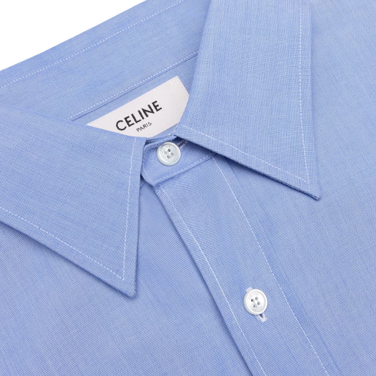 Loose Shirt Cotton Poplin Blue