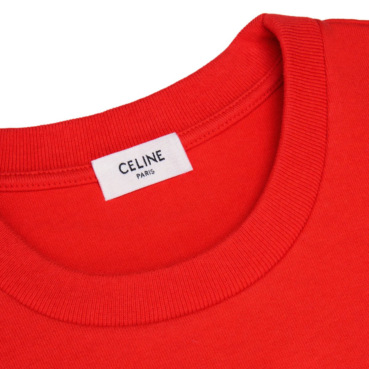 Bay Leaf Embroidery Cotton Jersey T-Shirt Red Cyclist/Yellow