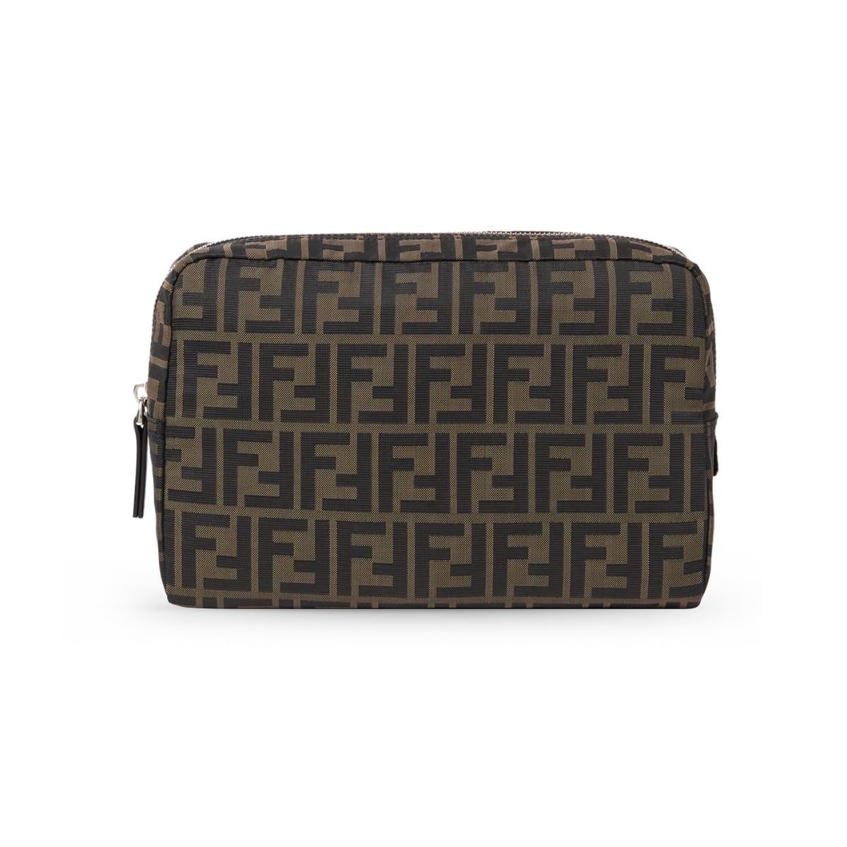 FF Toiletry Bag Medium Zucca Superlight Fabric Brown-Fendi