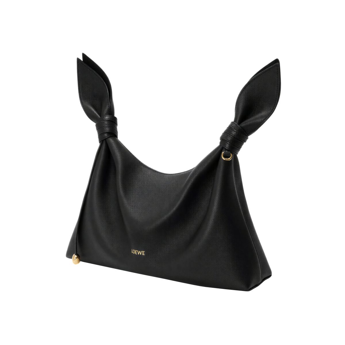 Medium Scarf Smooth Calfskin Bag Black