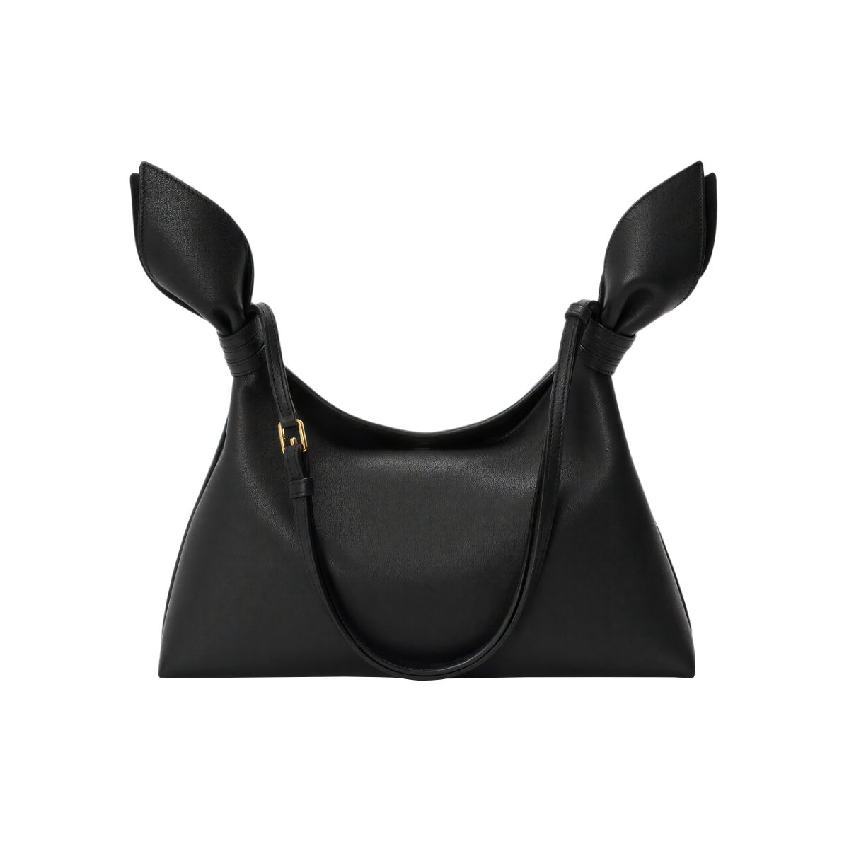 Medium Scarf Smooth Calfskin Bag Black