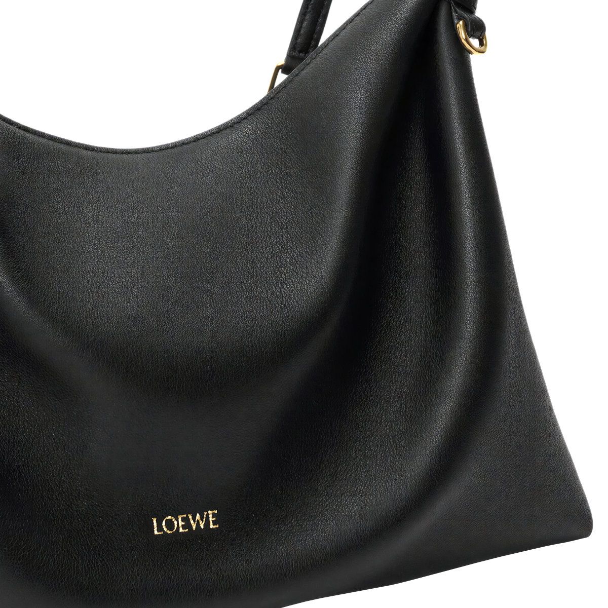 Medium Scarf Smooth Calfskin Bag Black