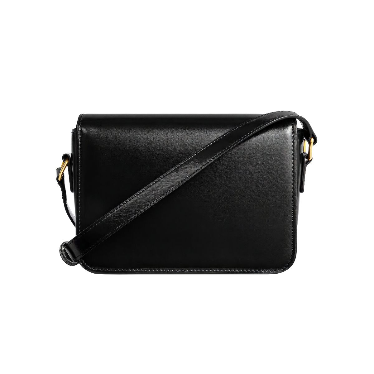 Teen Triomphe Shiny Calfskin Enamel Closure Black/Ultra Blue
