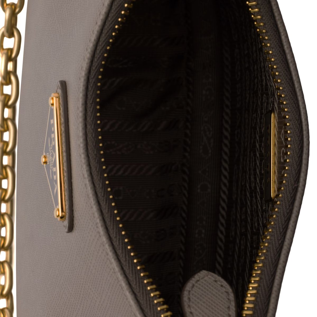 Re-Edition 2005 Saffiano Leather Shoulder Bag Clay Grey