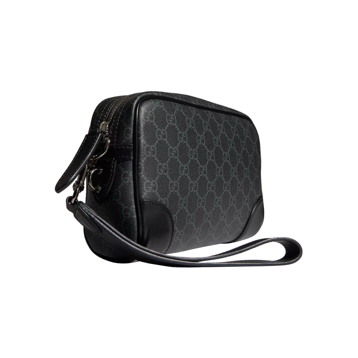 GG Emblem Small Monogram Crossbody Bag Black