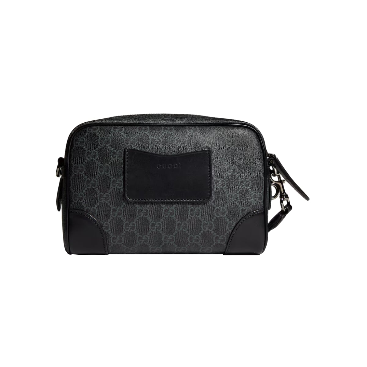 GG Emblem Small Monogram Crossbody Bag Black