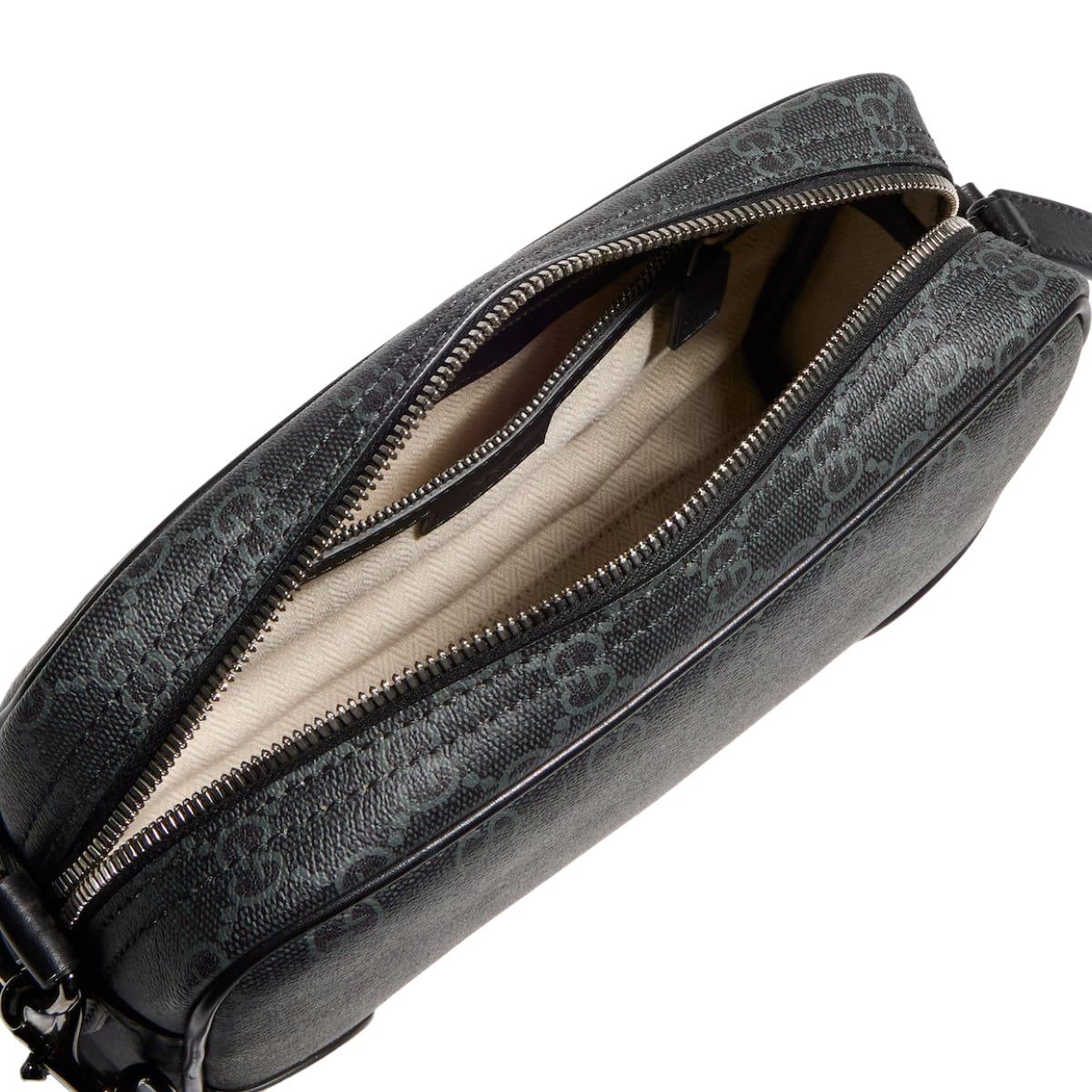 GG Emblem Small Monogram Crossbody Bag Black