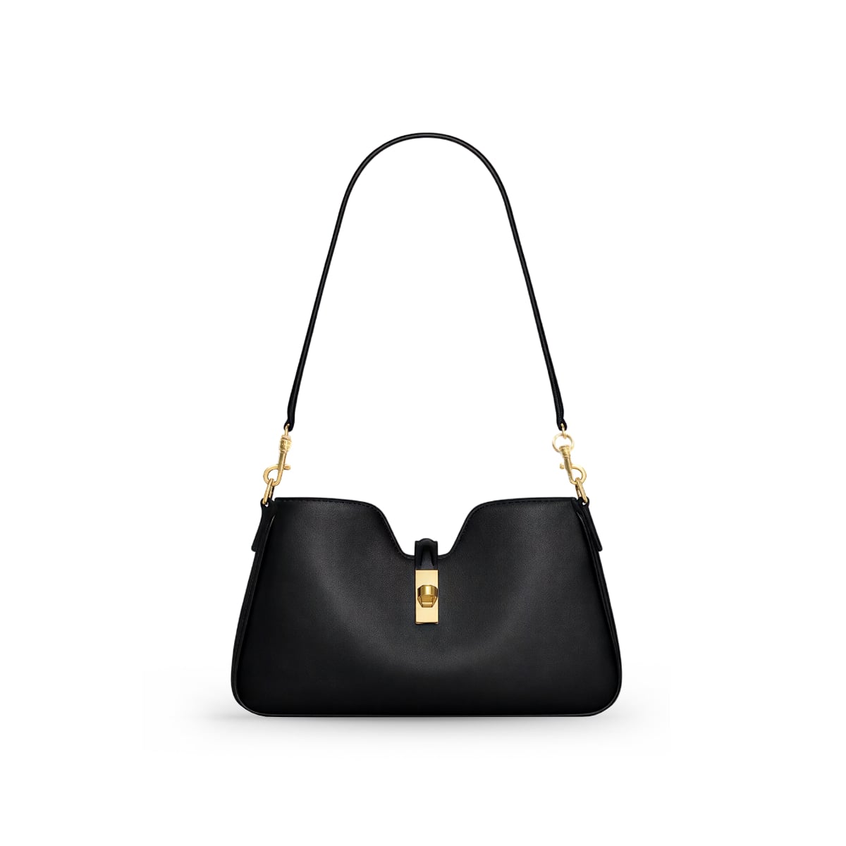 Camille 16 Shoulder Bag Calfskin Leather Black GHW-Celine