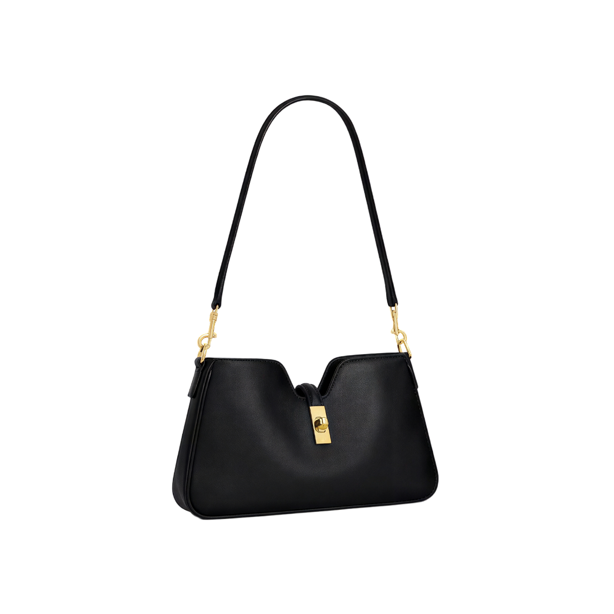 Camille 16 Shoulder Bag Calfskin Leather Black GHW