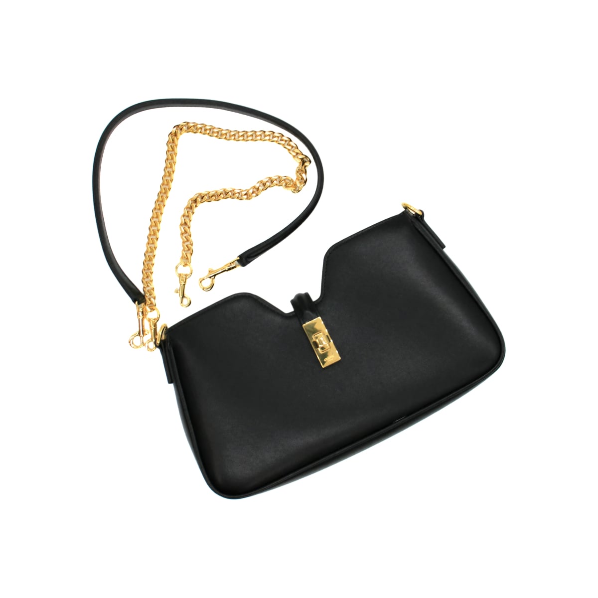 Camille 16 Shoulder Bag Calfskin Leather Black GHW