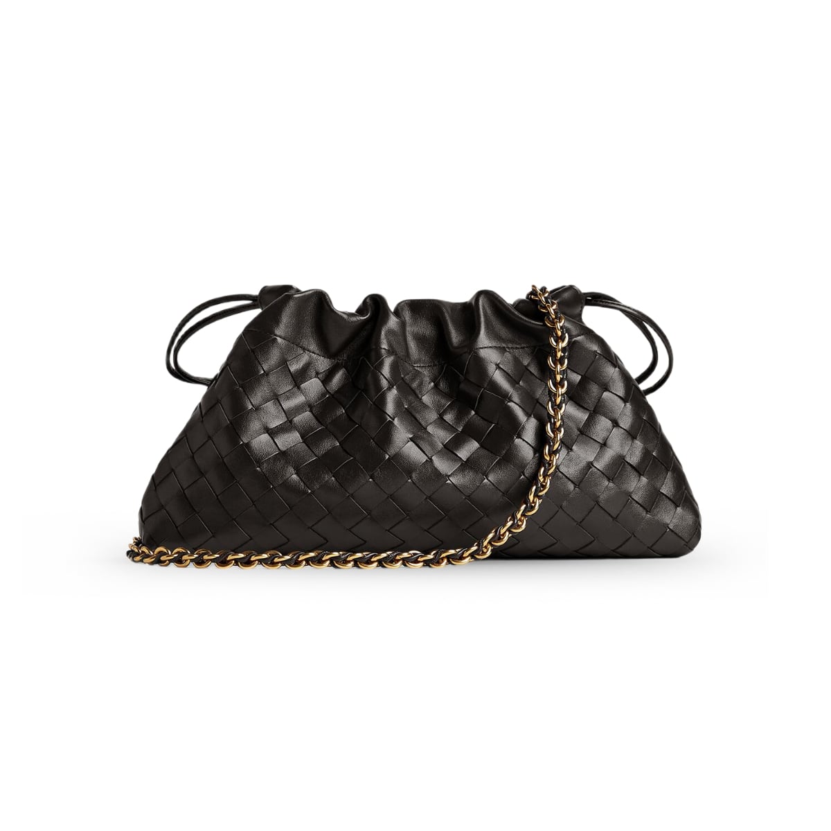 Dustbag Notte Drawstring Loop Shoulder Bag Fondant-Bottega Veneta