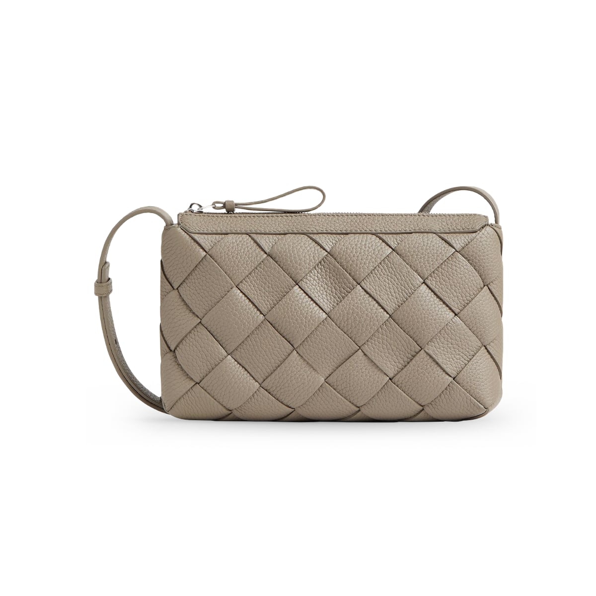 Diago Zipped Messenger Crossbody Limestone-Bottega Veneta