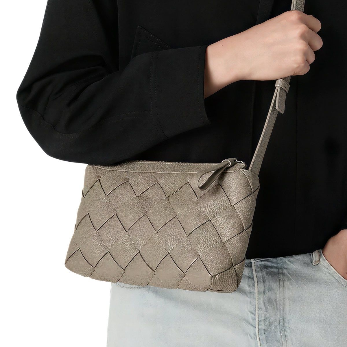Diago Zipped Messenger Crossbody Limestone