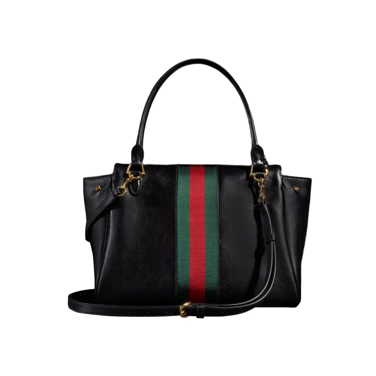 Paparazzo Medium Top Handle Bag Leather Black GHW