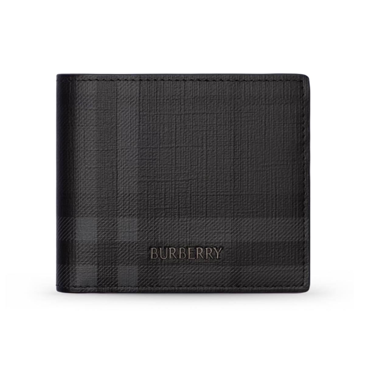 City Check Smooth Bi-Fold Wallet Iron Grey-Burberry