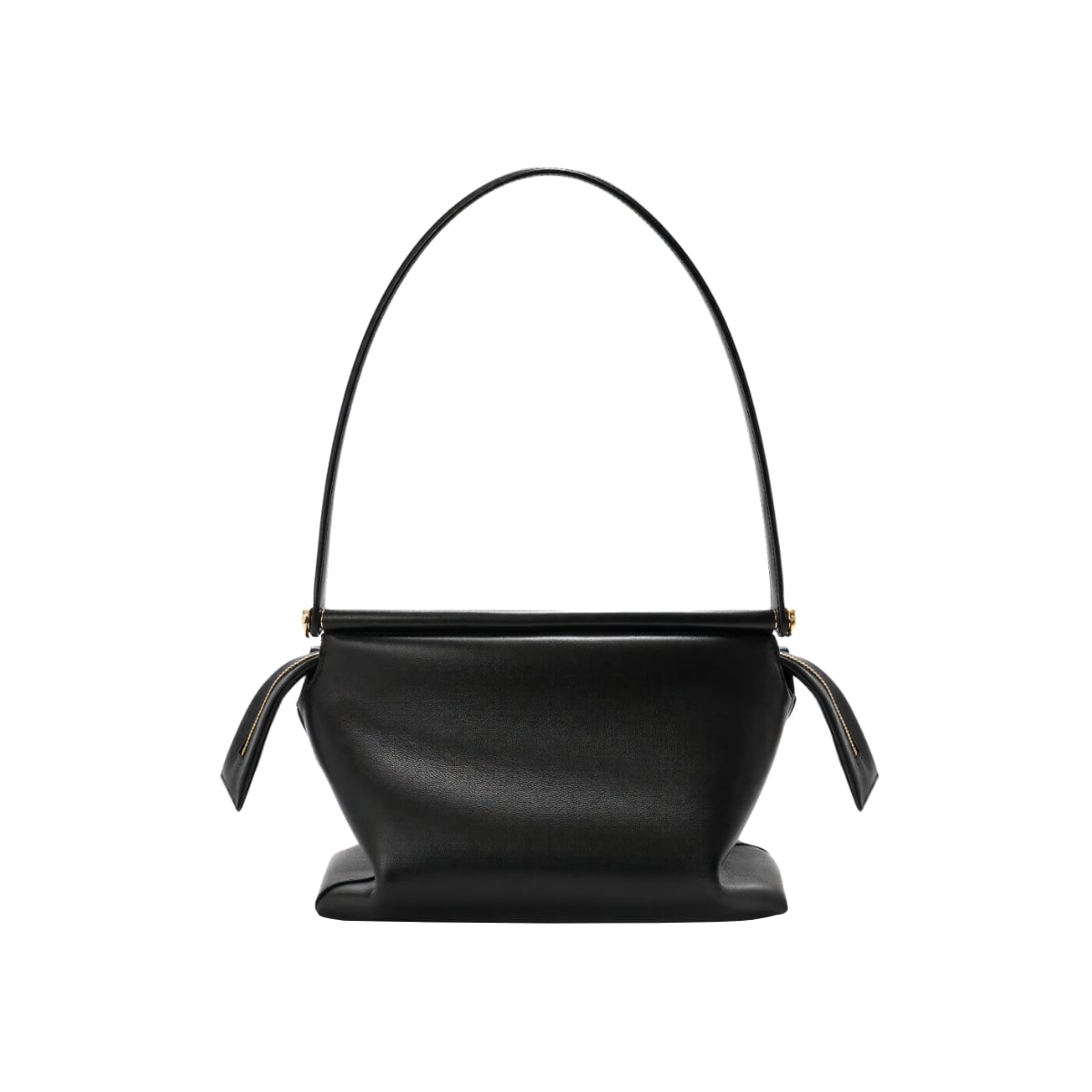 Small Whisker Puzzle Bag Glazed Calfskin Black