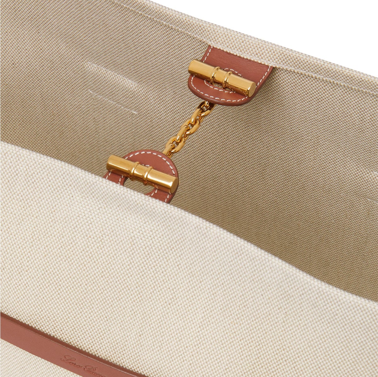 Ghiera Shopper Large Linen Natural/Caramel Sugar/Sun Gold