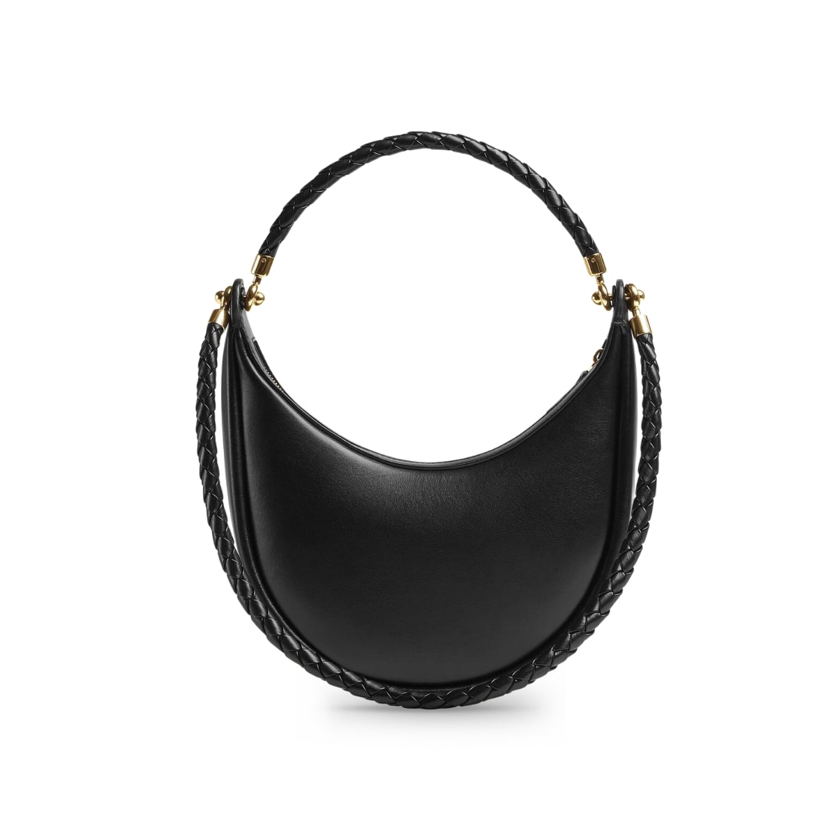 Hula Hoop Smooth Leather Black-Bottega Veneta
