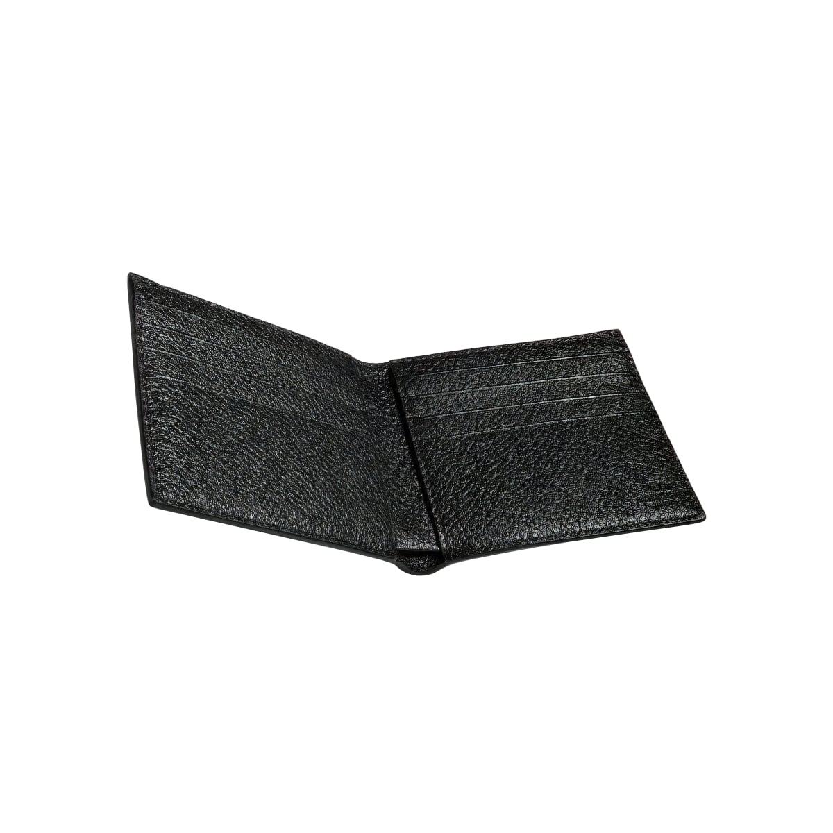 Web Trademark Intarsia Bi-Fold Wallet Black Shw