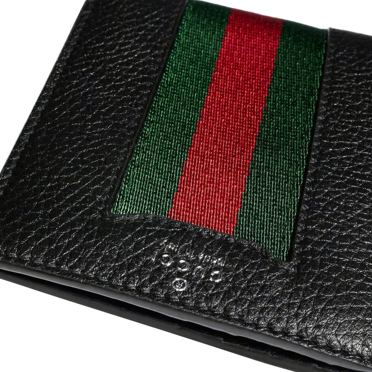 Web Trademark Intarsia Bi-Fold Wallet Black Shw
