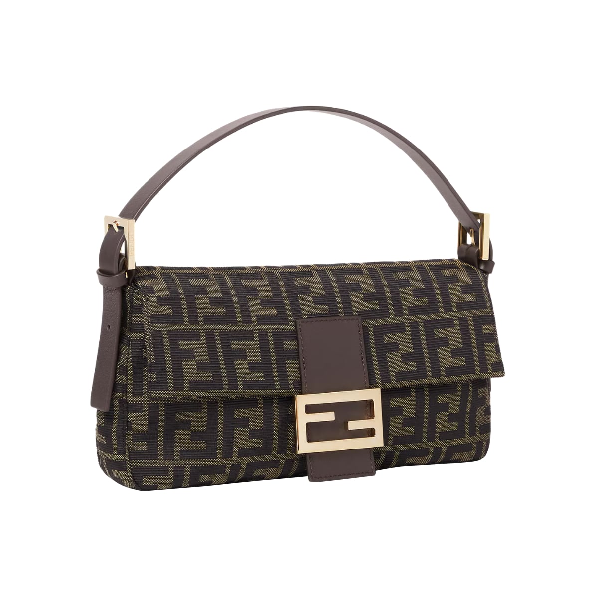 Baguette Bag FF Zucca Jacquard Brown