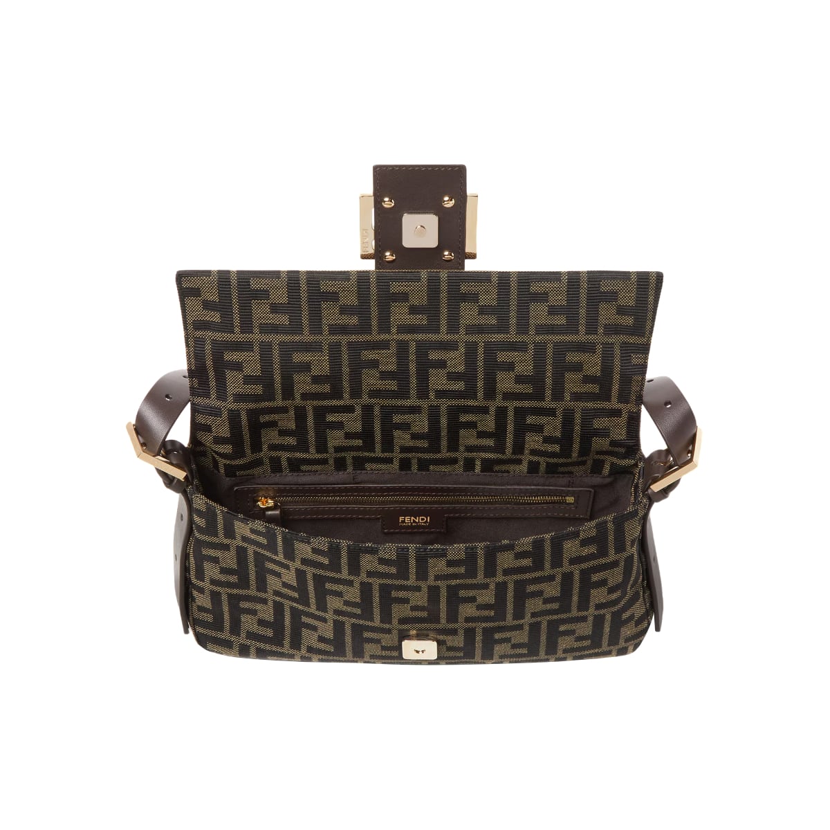 Baguette Bag FF Zucca Jacquard Brown