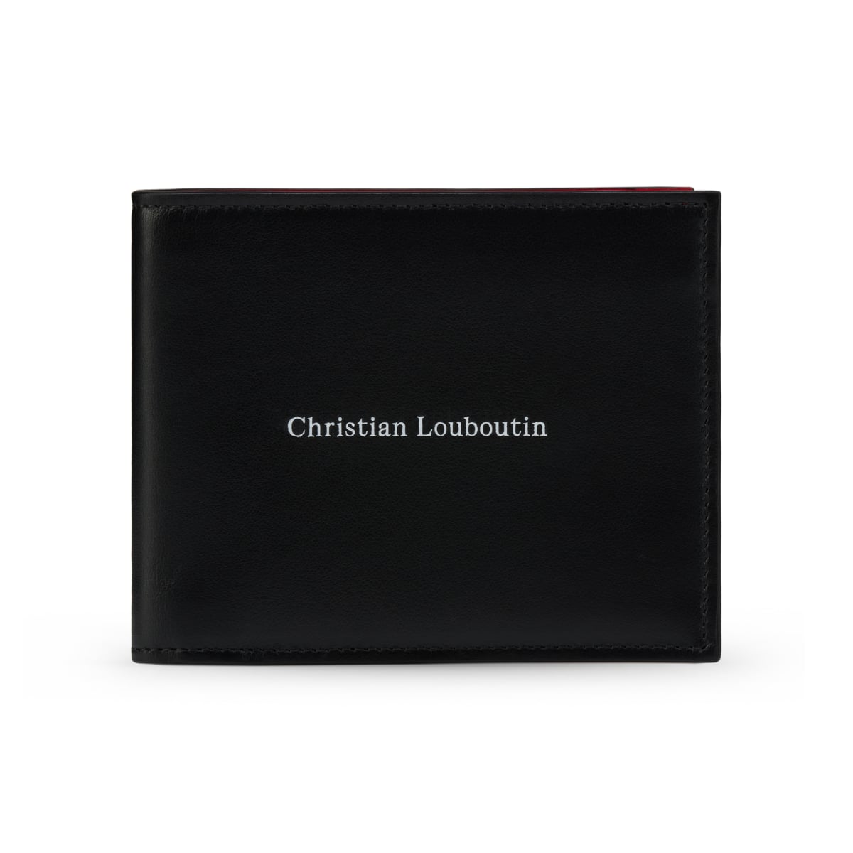 Canopy Bi-Fold Wallet Smooth Calfskin Leather Black-Christian Louboutin