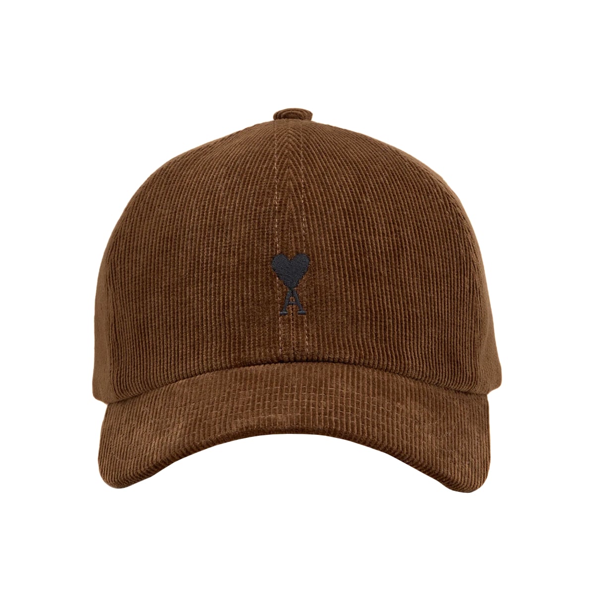 Fine Corduroy Cotton Ami de Coeur Cap Chocolate Brown-Ami Paris