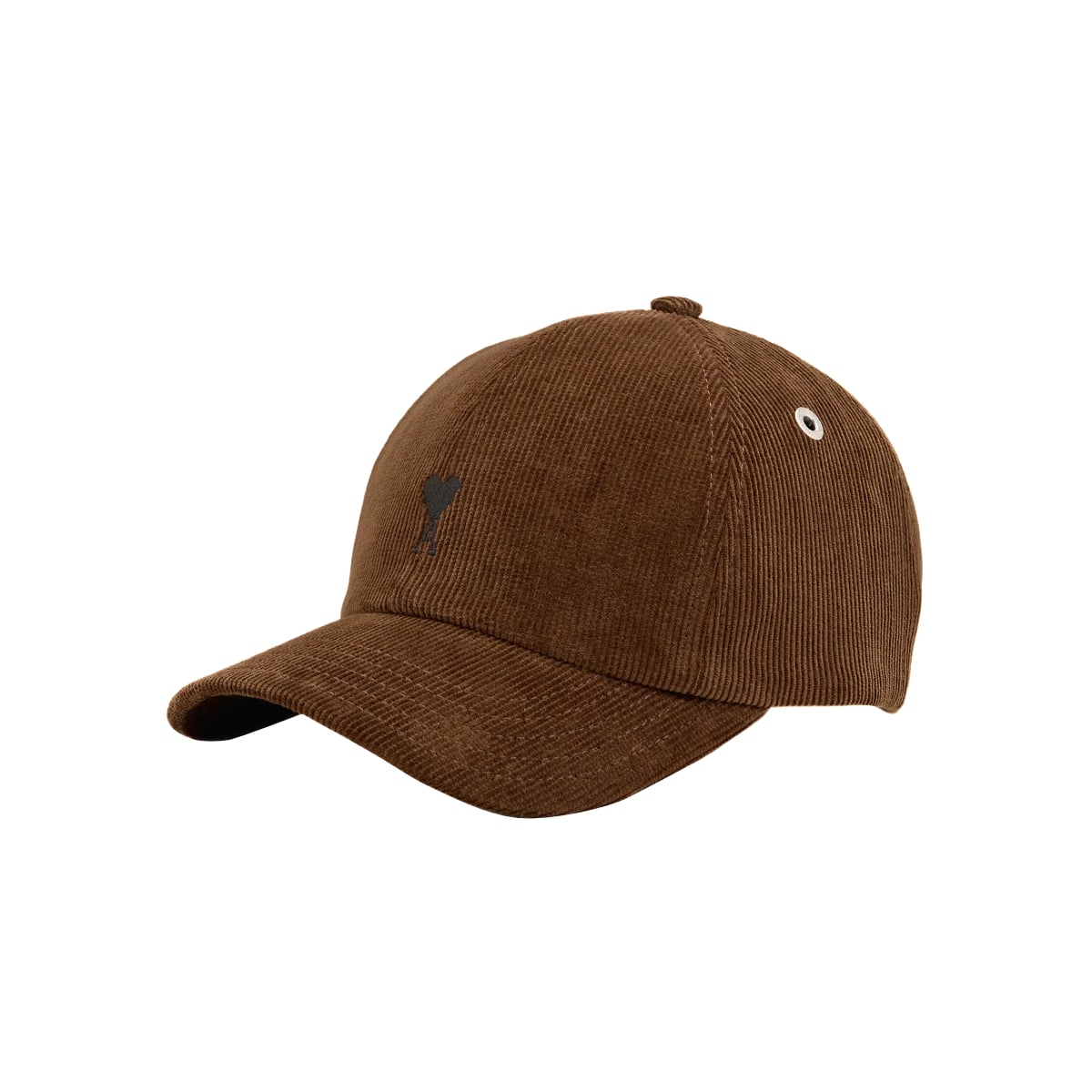 Fine Corduroy Cotton Ami de Coeur Cap Chocolate Brown