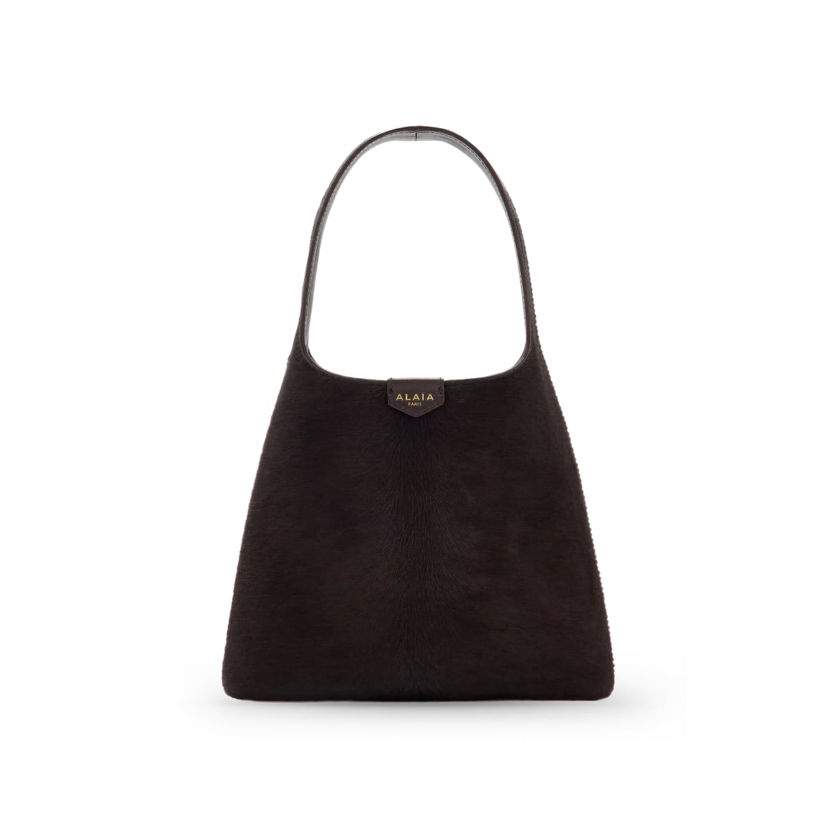 Mini Hobo Bag Haircalf Chocolate-Alaïa