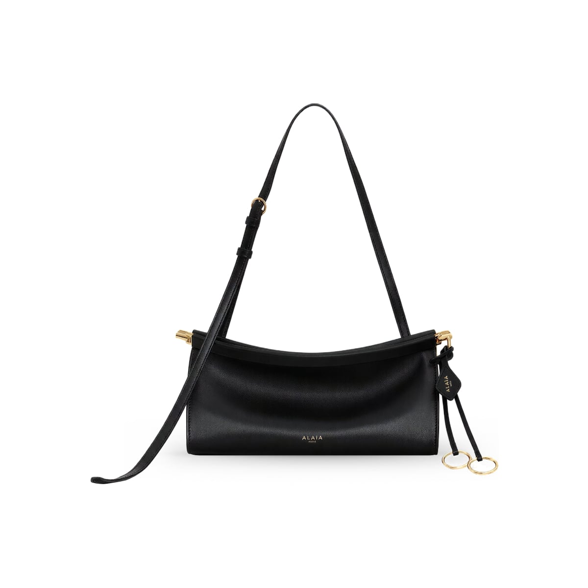 Le Click East West Small Bag Leather Black-Alaïa