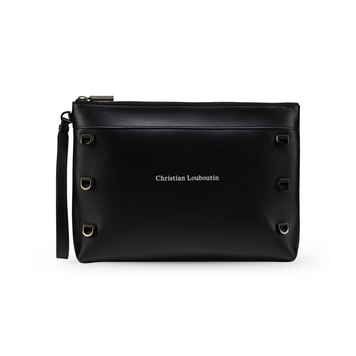 Kosmica Pouch Smooth Calfskin Leather Black-Christian Louboutin
