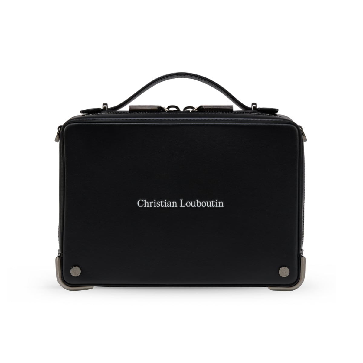 Tactical Small Briefcase Smooth Calfskin Leather Black-Christian Louboutin