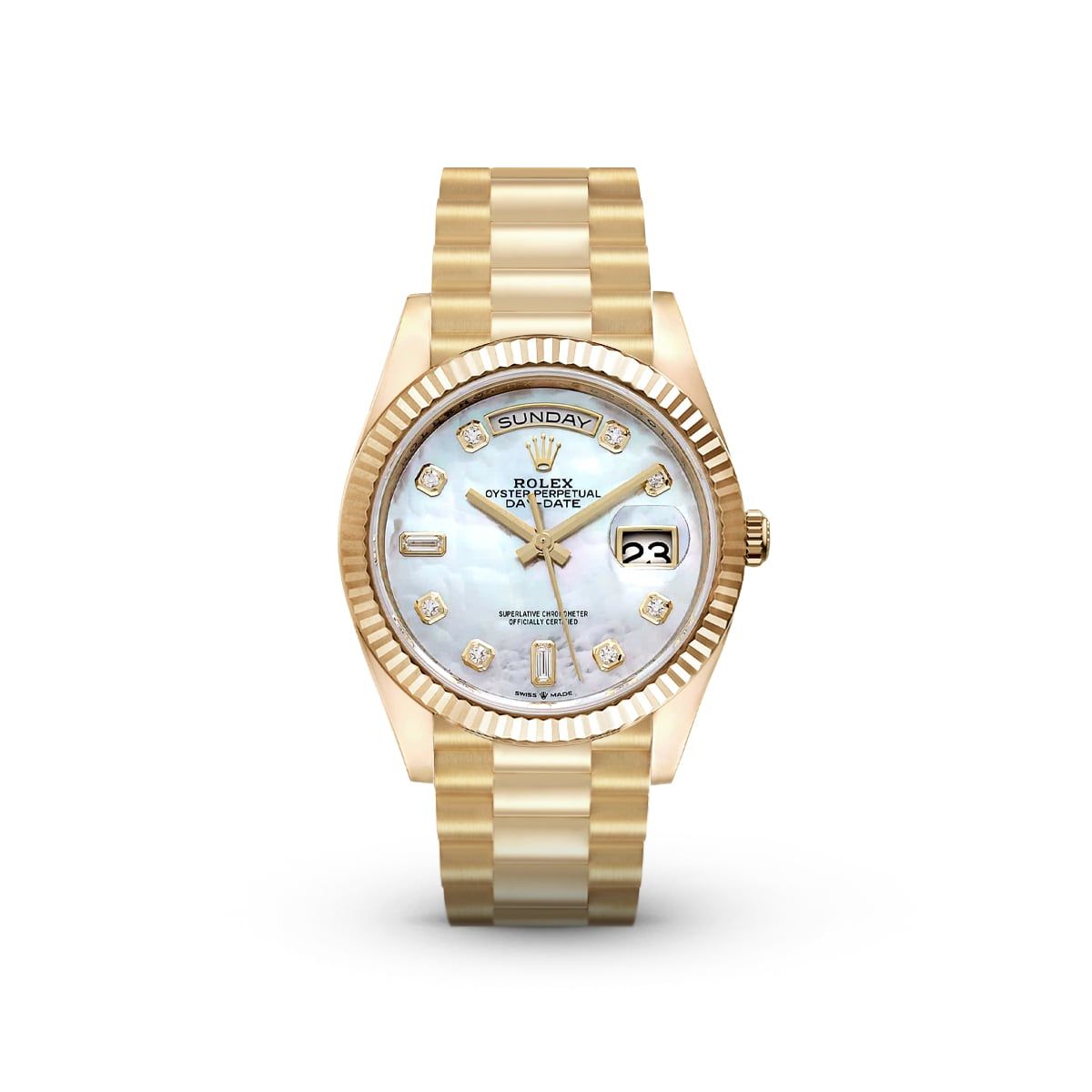 Day-Date 36 128238NG White MOP Diamond-Rolex
