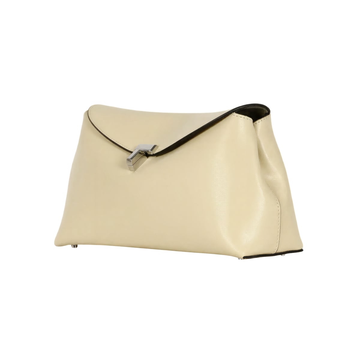 T-Lock Leather Clutch Bag Gold