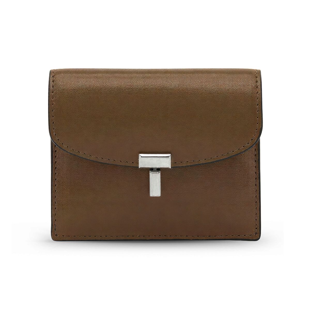 T-Lock Leather Card Holder Tiramisu SHW-Toteme