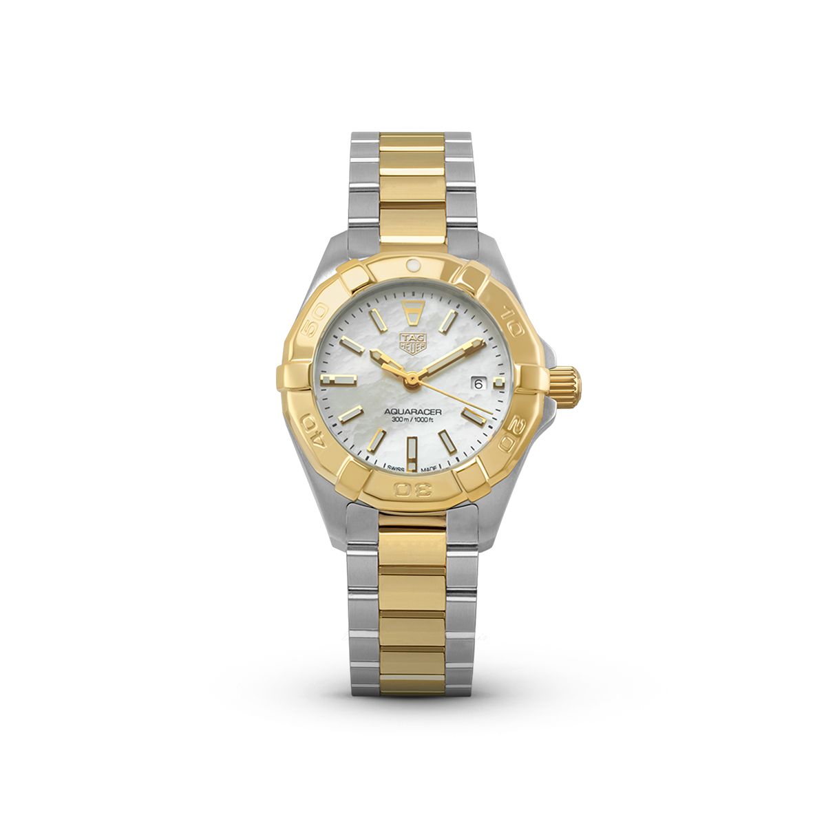 Aquaracer Date 27 WBD1420.BB0321 White Mother of Pearl-TAG Heuer