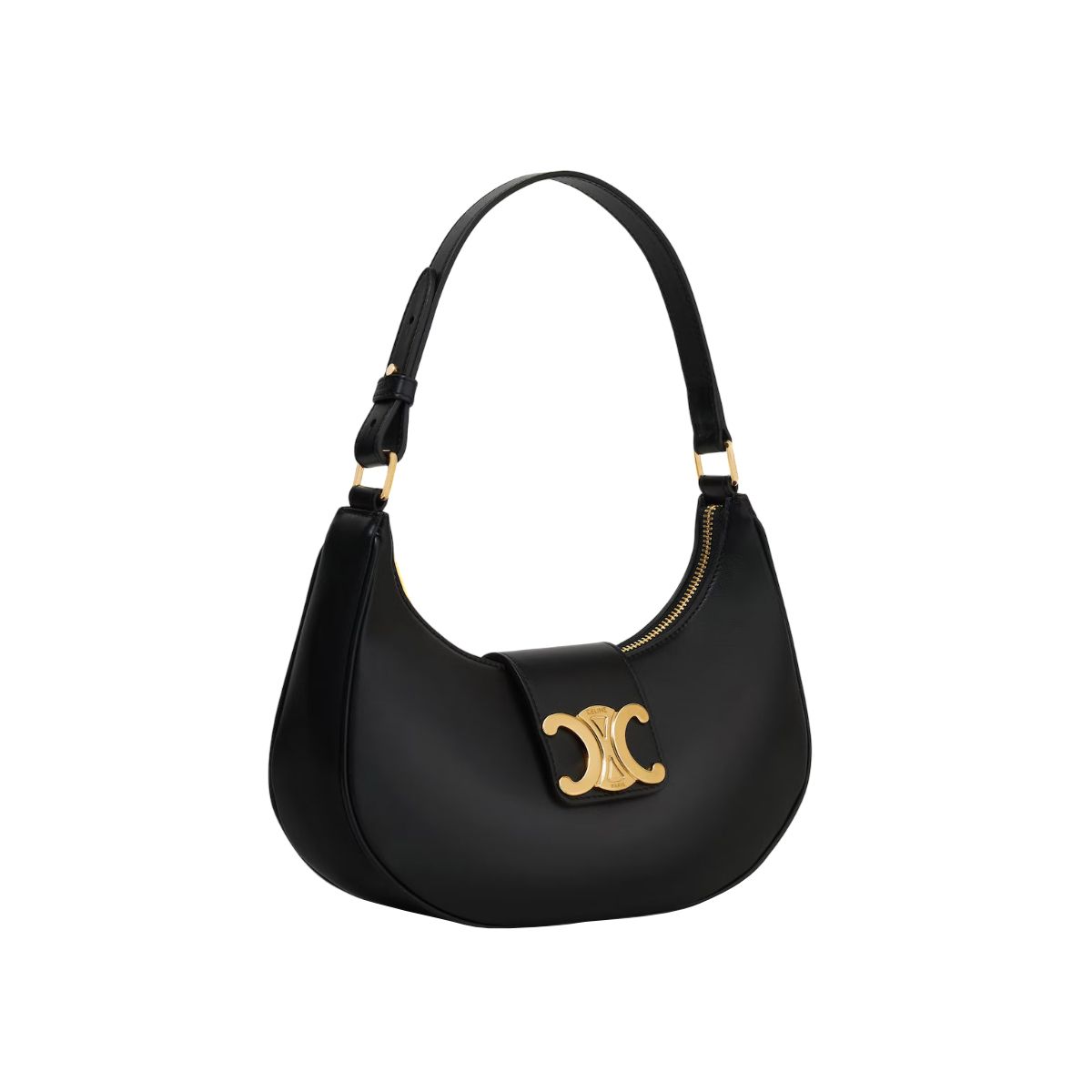 Medium Ava Triomphe Smooth Calfskin Bag Black GHW