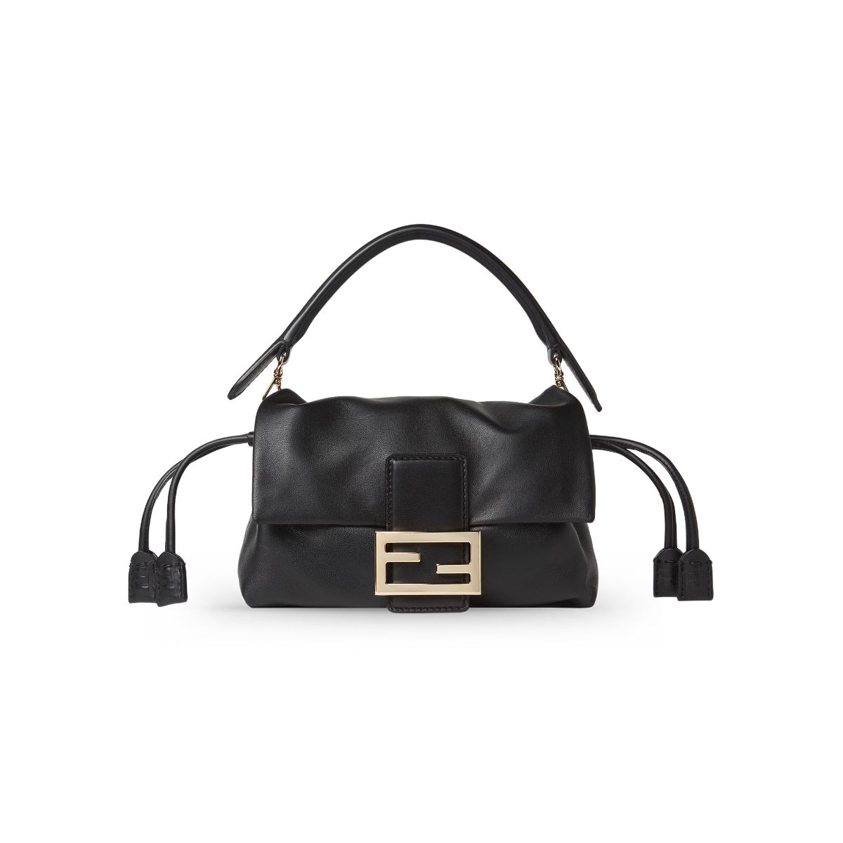 Small Baguette Soft Nappa Leather Black GHW-Fendi