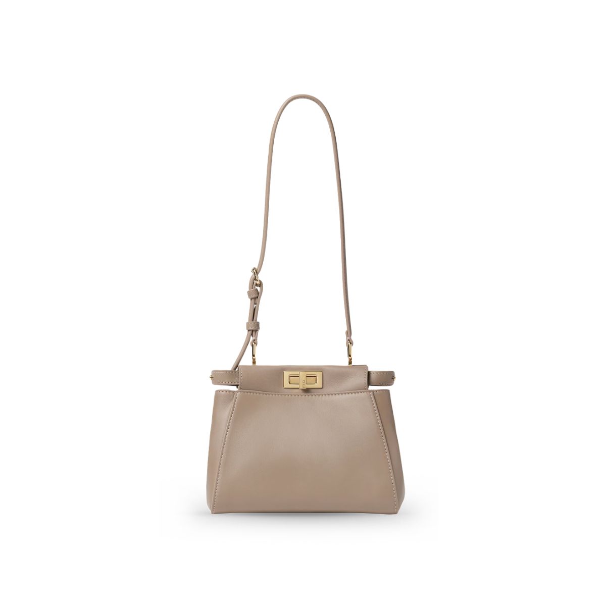 My Peekaboo XS Leather Bag Grey GHW-Fendi