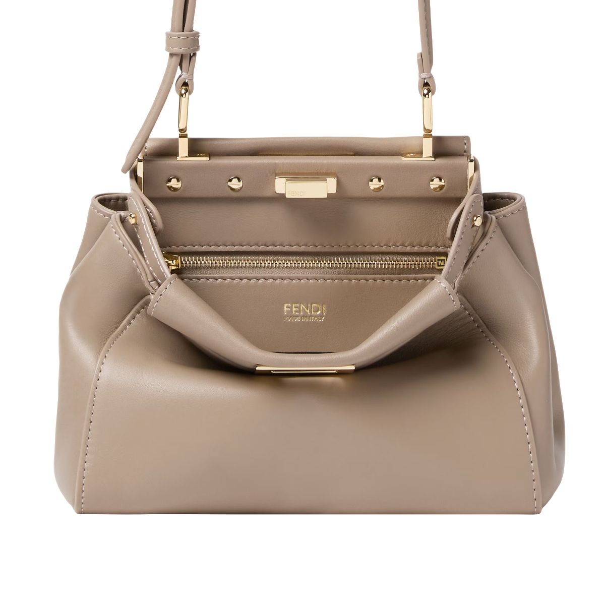 My Peekaboo XS Leather Bag Grey GHW