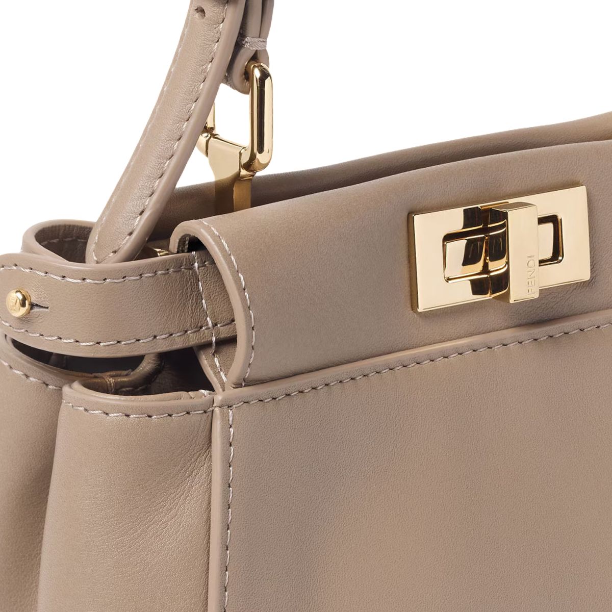 My Peekaboo XS Leather Bag Grey GHW