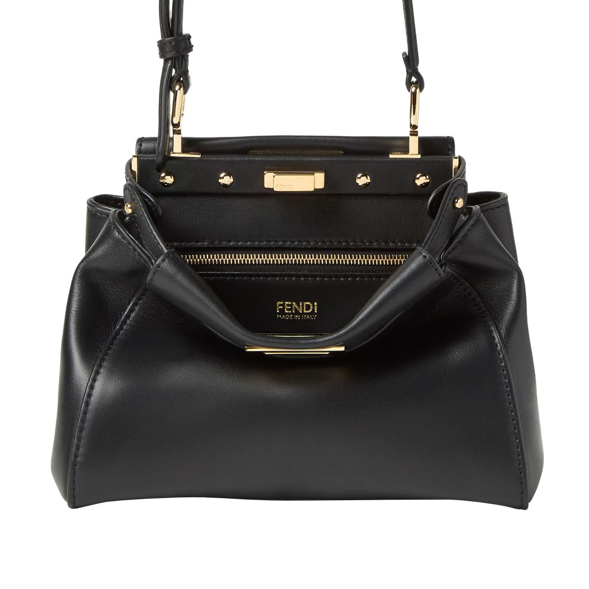 My Peekaboo XS Leather Bag Black GHW