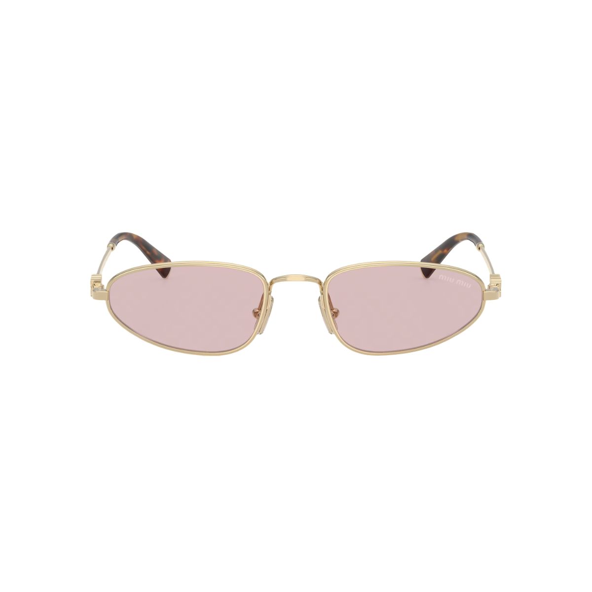 MU A52S Irregular Gold Sunglasses Pink Lens