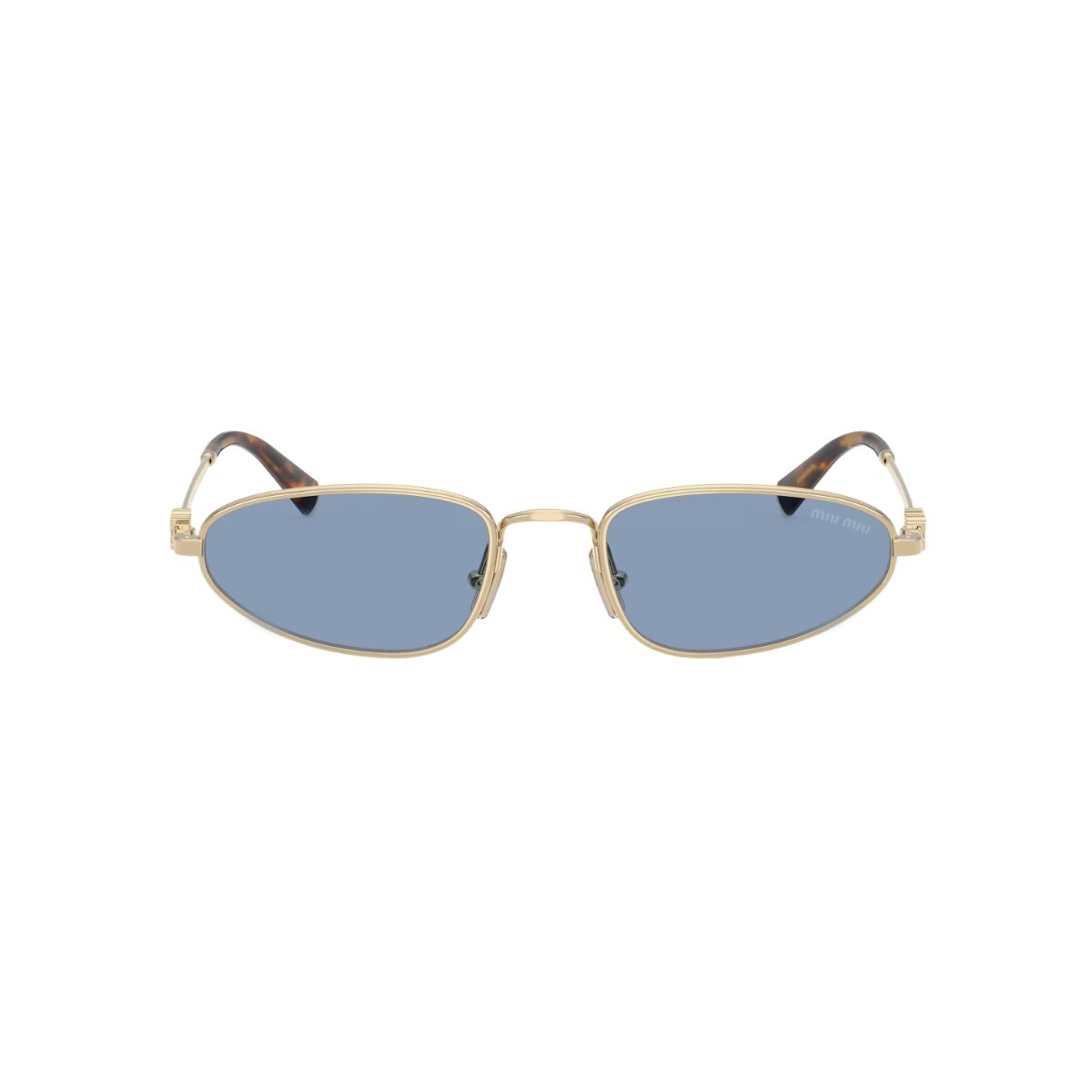MU A52S Irregular Gold Sunglasses Light Blue Lens