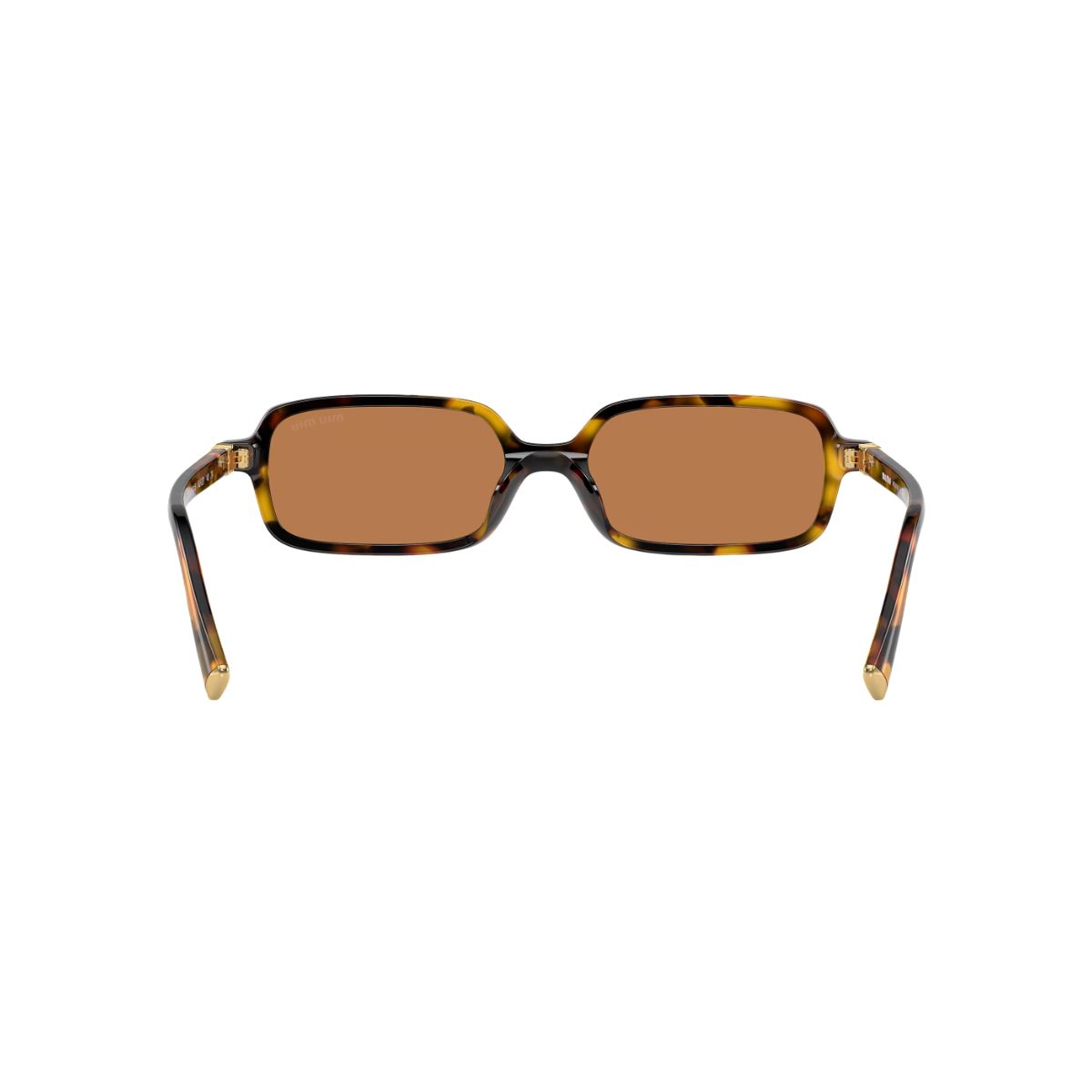 MU 11ZS Rectangle Acetate Tortoise Honey Sunglasses Havana Brown Lens